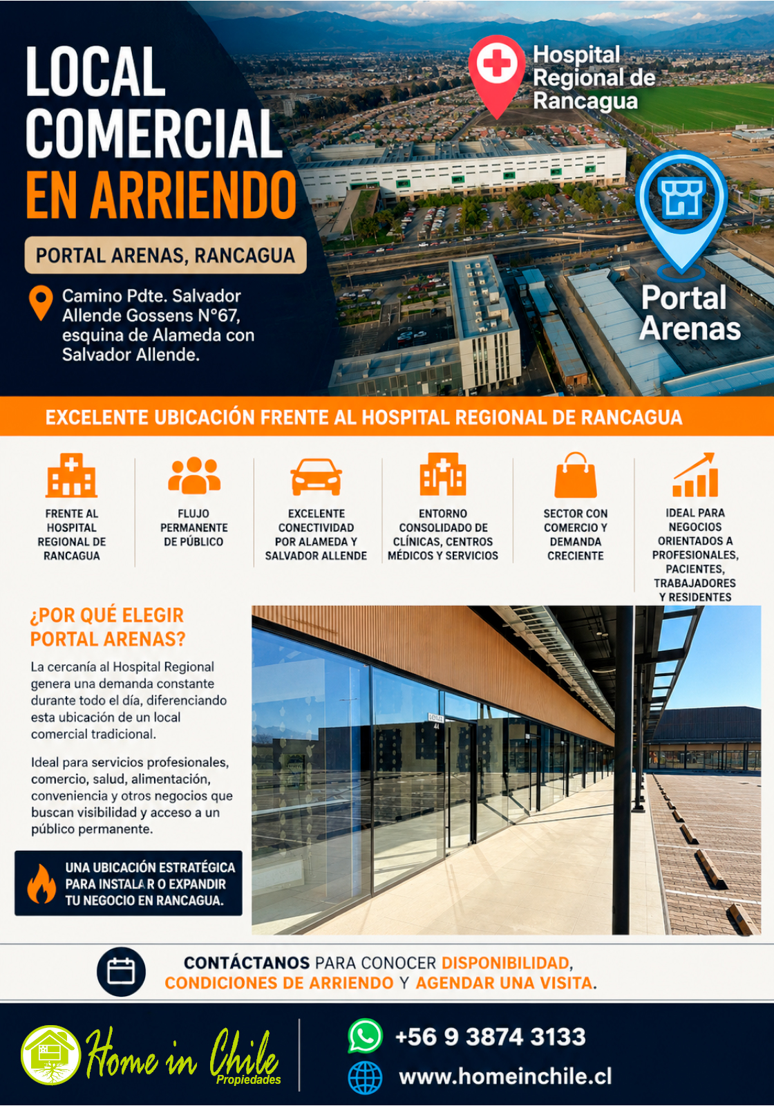 Local Comercial en Portal Arenas Rancagua — Ubicación Estratégica y Demanda Real