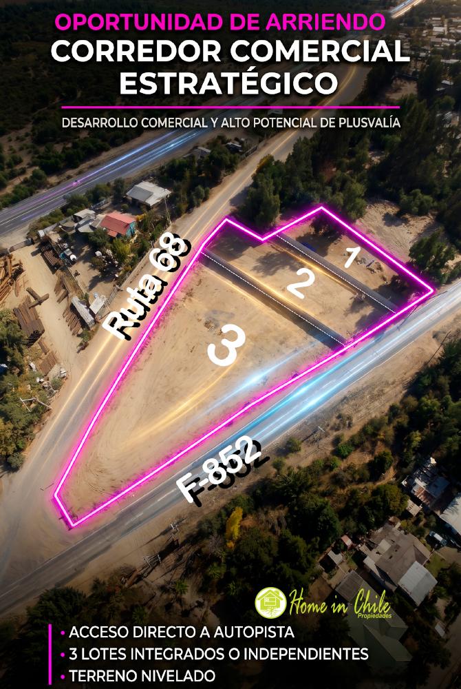 Terreno Comercial – Ubicación estratégica – Ruta 68 – Lo Vasquez (nº2)