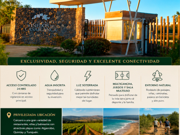 Exclusiva Parcela en Hacienda Viñedos de Casablanca